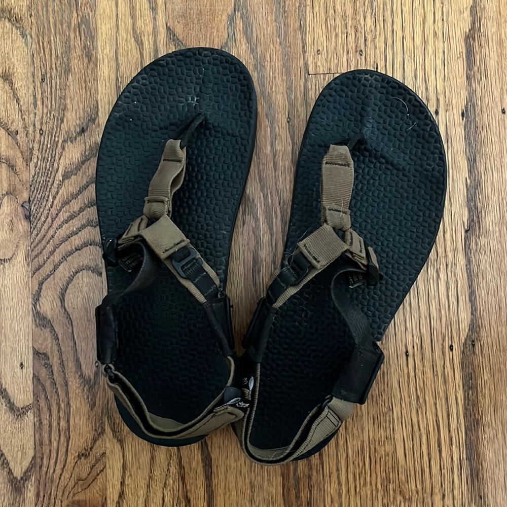 Men’s Bedrock Sandals, Sz 10/11, greenish brownish